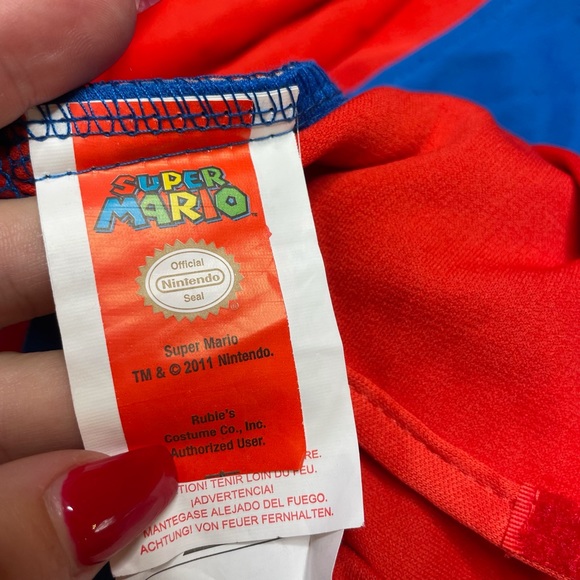 Super Mario Rubie’s Mario Halloween Dress Up Costume Size Large - 2 Piece Set - Picture 12 of 14